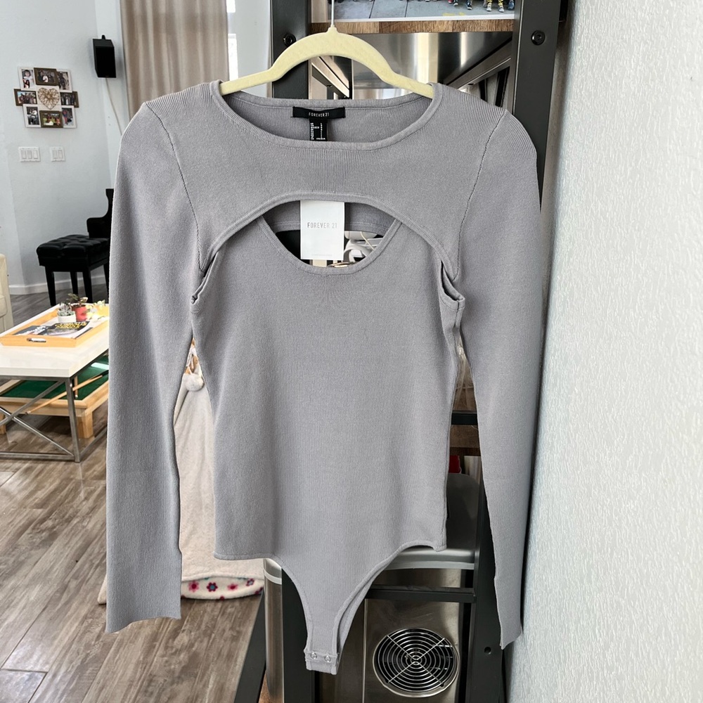 Gray bodysuit